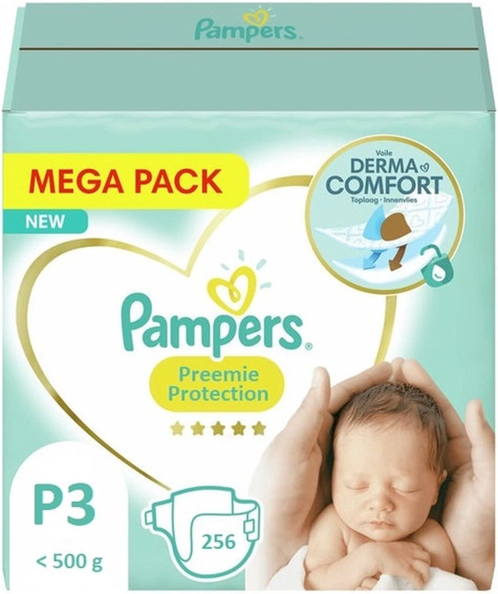 Pampers® Pampers Preemie Protection Maat P3 - 256 Luiers ( Let Op! Voor Vroeg Geboren Baby's) 1 Pampers® Pampers Preemie Protection Maat P3 - 256 Luiers ( Let Op! Voor Vroeg Geboren Baby's)