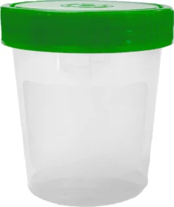Merkloos Urine Potjes Met Deksel - 25 Stuks - 100ml - Groene Schroefdeksel - Lege Sample Potjes - Urine Containers - NIET STERIEL