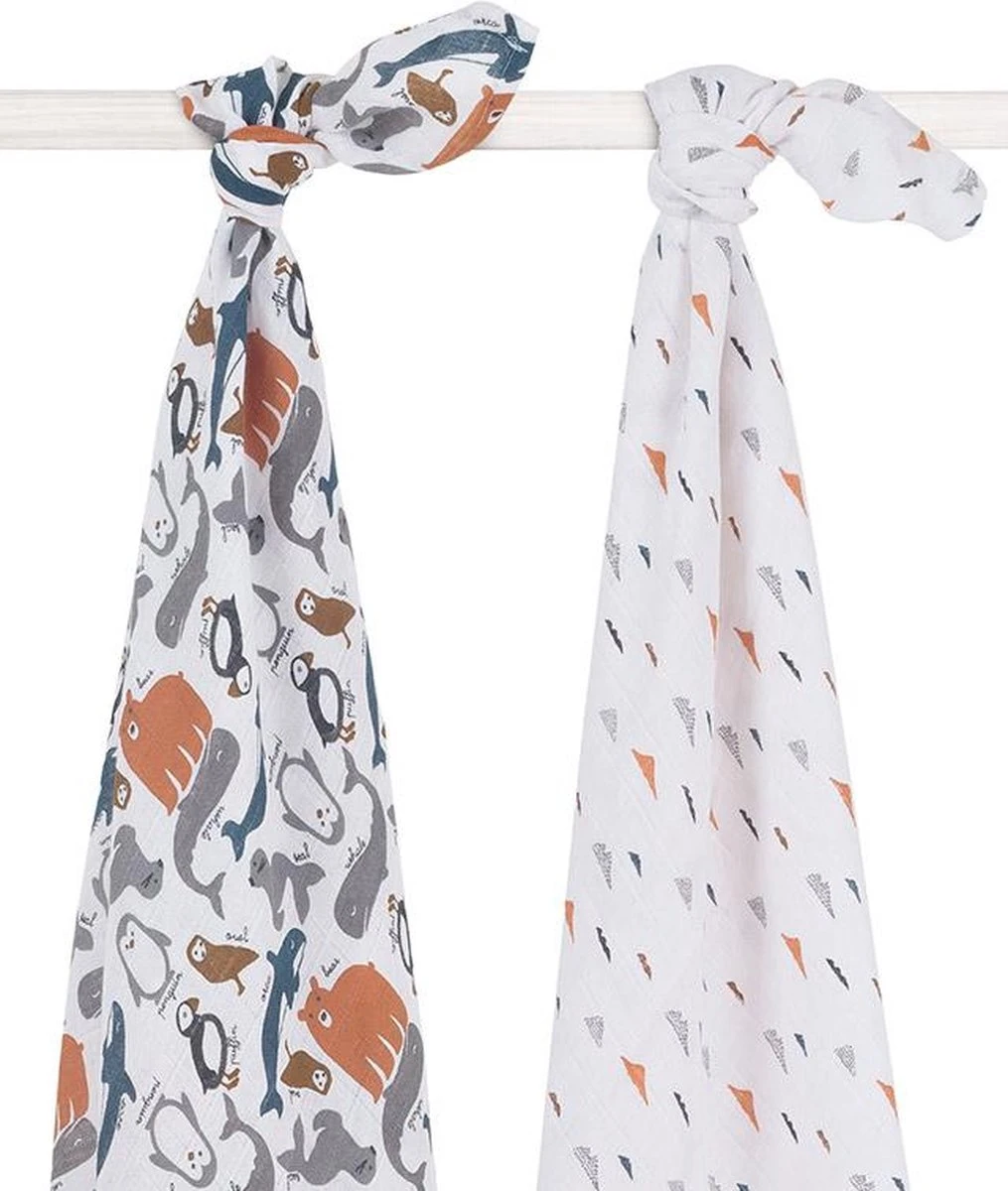 Jollein Hydrofiel Multidoek Spot 115x115cm - Caramel - 2 Stuks 10 Jollein Hydrofiel Multidoek Spot 115x115cm - Caramel - 2 Stuks - Afbeelding 10