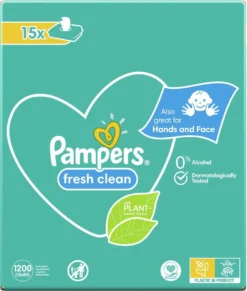 Pampers® Pampers Fresh Clean Billendoekjes - 1200 Doekjes -Babyproducten Winkel 1020x1200 1