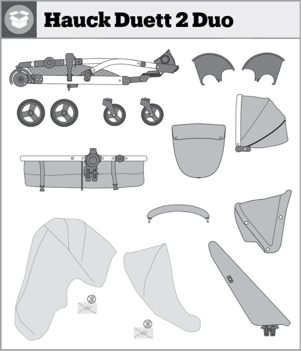 Hauck Duett 2 Duo Kinderwagen - Zwart 18 Hauck Duett 2 Duo Kinderwagen - Zwart - Afbeelding 18