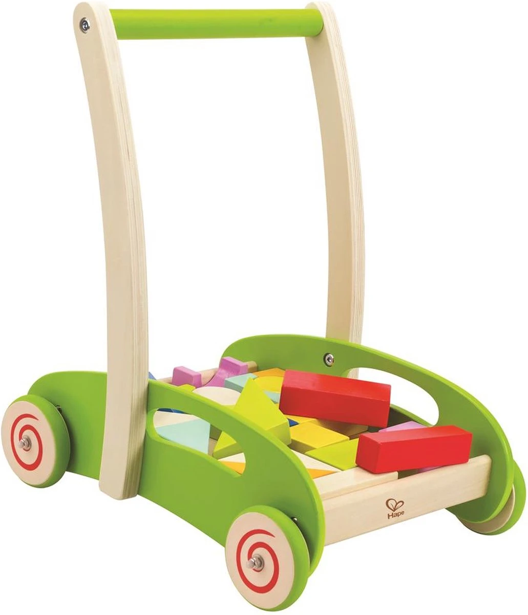 Hape Loopwagen Blokkenkar - Speelgoed 1 Jaar 2 Hape Loopwagen Blokkenkar - Speelgoed 1 Jaar - Afbeelding 2