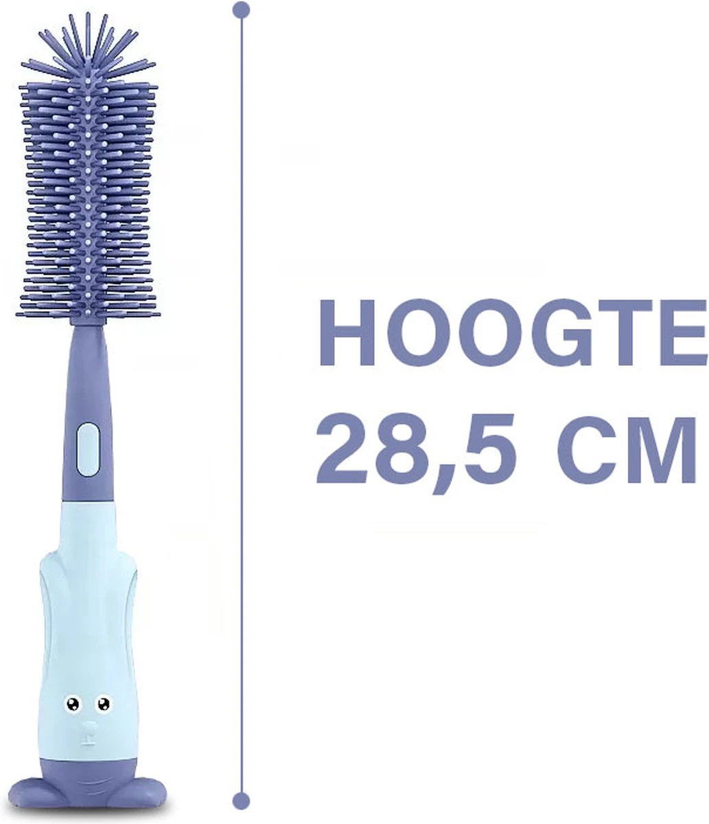 Baby Flessenborstel - Flessenreiniger - Flessenborstel Siliconen - Flesvoedingsaccessoires - BPA Vrij - Groen - 3 In 1 7 Baby Flessenborstel - Flessenreiniger - Flessenborstel Siliconen - Flesvoedingsaccessoires - BPA Vrij - Groen - 3 In 1 - Afbeelding 7