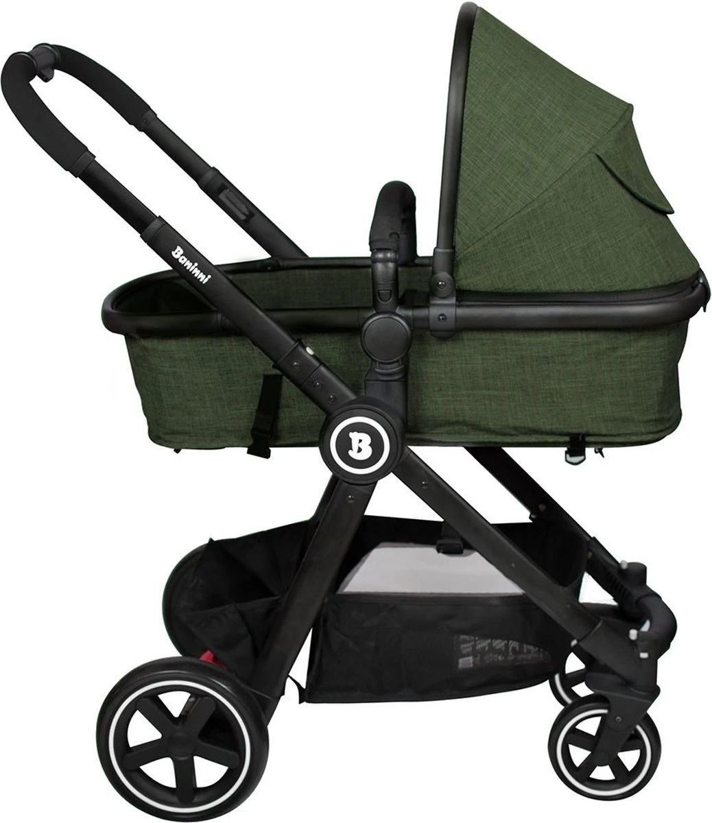 Baninni Kinderwagen Otto 3 In 1 Olive Green 6 Baninni Kinderwagen Otto 3 In 1 Olive Green - Afbeelding 6