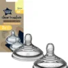 Tommee Tippee Advanced Anti-Colic Zuigfles Spenen, Borst-achtig, Zacht Silicone, Normale Uitstroomsnelheid, 3m+, Verpakking Van 2
