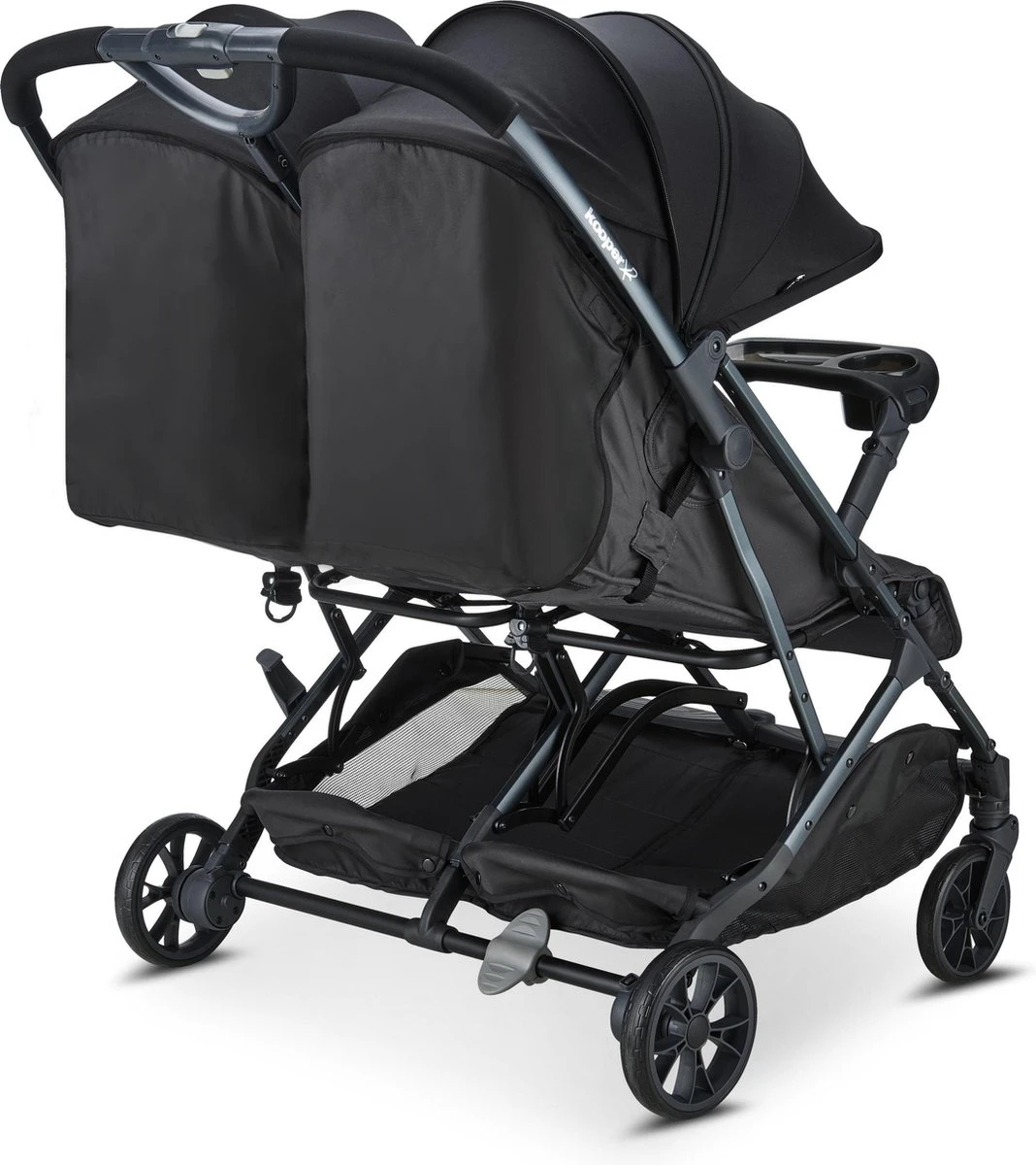 Joovy Kooper X2 Dubbele Buggy - Antraciet - Duo Buggy 2 Joovy Kooper X2 Dubbele Buggy - Antraciet - Duo Buggy - Afbeelding 2