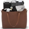 Snoozzz Luiertas Luxe Verzorgingstas – Inclusief Uitneembare Tas Organizer Met Thermovak, Stroller Hooks En Verschoningsmatje - Cognac