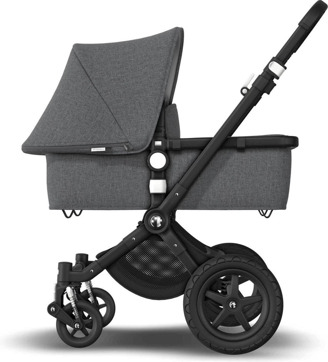 Bugaboo Cameleon 3 Plus Kinderwagen Met Stoel En Wieg - Zwart / Gemȇleerd Grijs 11 Bugaboo Cameleon 3 Plus Kinderwagen Met Stoel En Wieg - Zwart / Gemȇleerd Grijs - Afbeelding 11