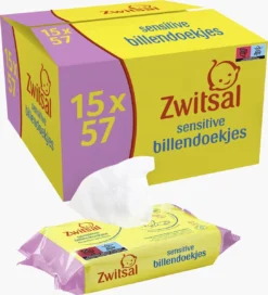 Zwitsal Sensitive Billendoekjes Alcoholvrij - 855 Doekjes - Voordeelverpakking