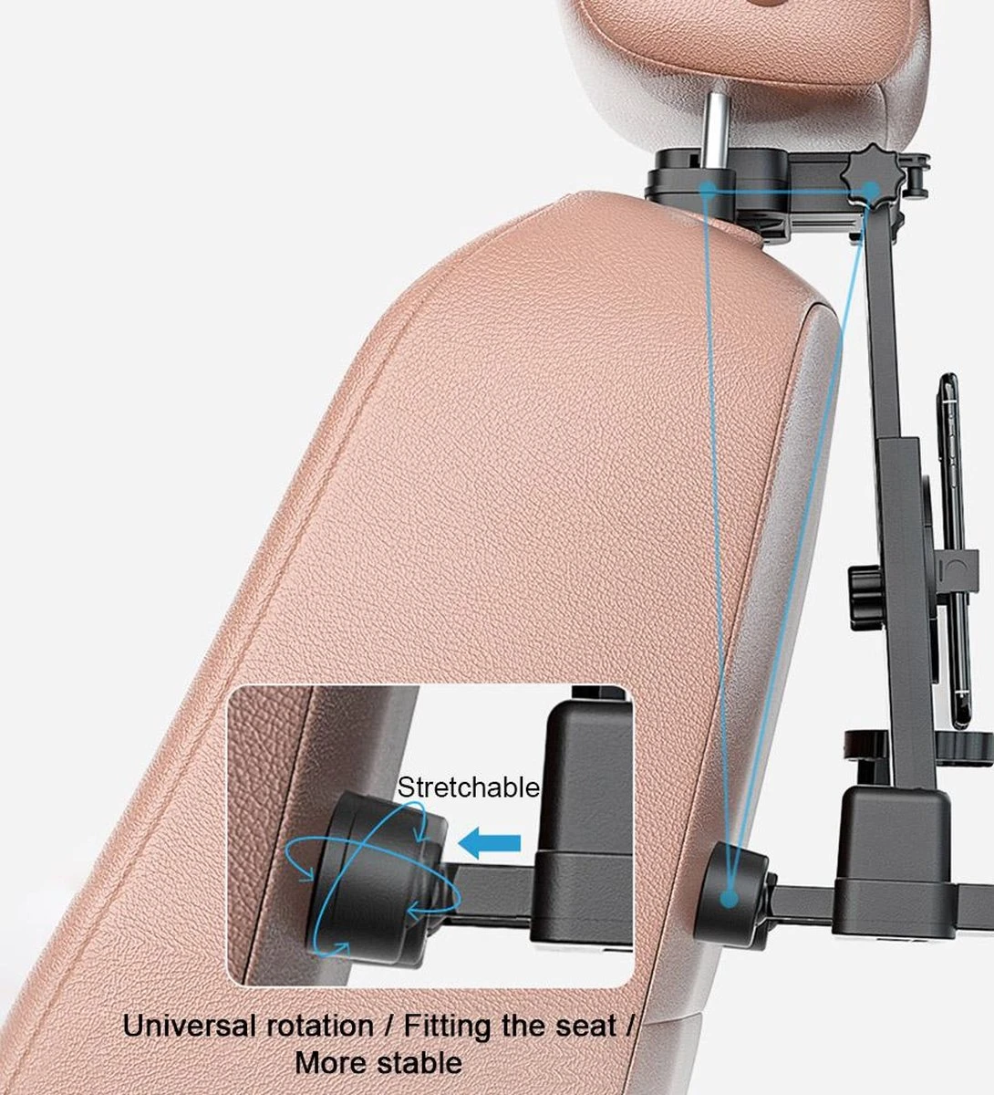 Multifunctionele Auto Tafel Voor Laptop Achterbank Snacks Fast Food Eetbak Drinken Computer Stoel Eettafel Beker Hoofdsteun Houder Klaptafel Stand Voor Telefoon & Tablet IPad 14 Multifunctionele Auto Tafel Voor Laptop Achterbank Snacks Fast Food Eetbak Drinken Computer Stoel Eettafel Beker Hoofdsteun Houder Klaptafel Stand Voor Telefoon & Tablet IPad - Afbeelding 14