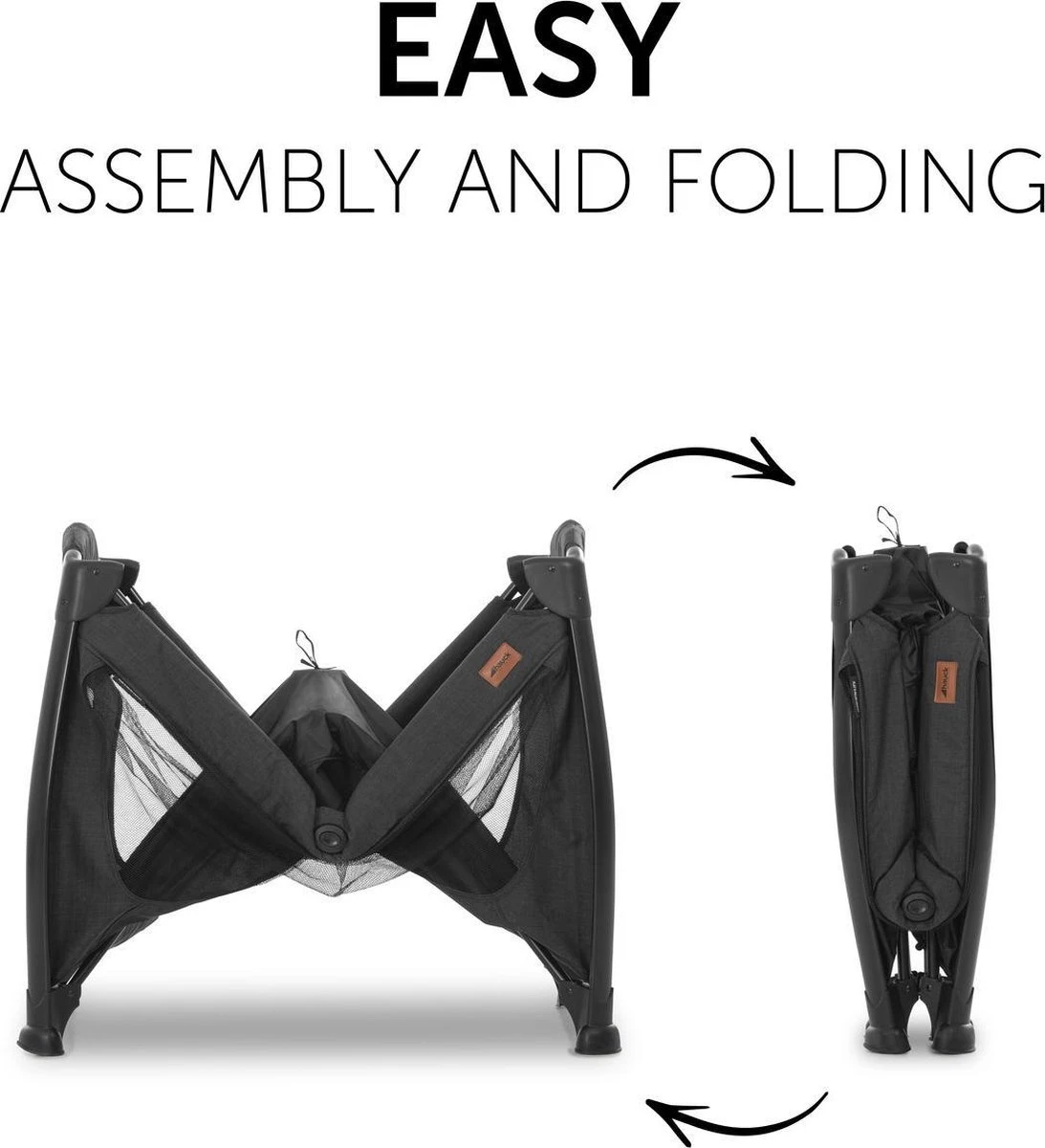 Hauck Play N Relax Center Campingbedje - Zwart 9 Hauck Play N Relax Center Campingbedje - Zwart - Afbeelding 9