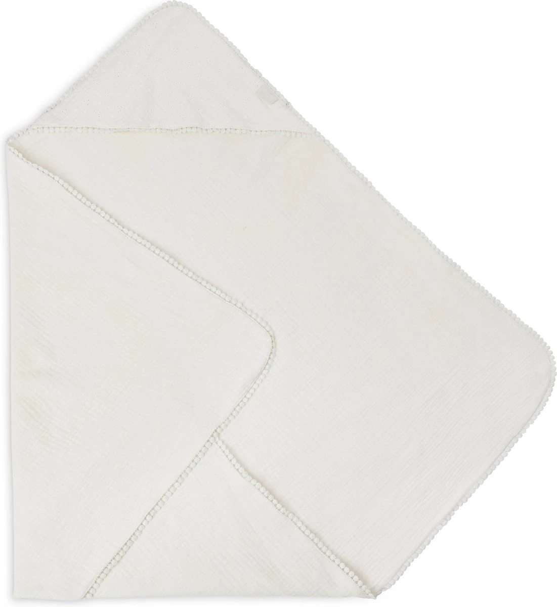 Jollein Badcape Embroidery 75x75cm - Ivory 2 Jollein Badcape Embroidery 75x75cm - Ivory - Afbeelding 2