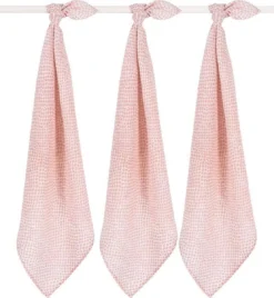 Jollein Hydrofiel Multidoek Snake 70x70cm - Pale Pink - 3 Stuks
