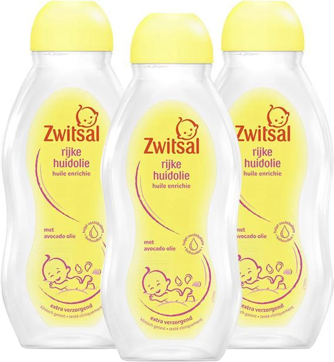 Zwitsal Baby - Rijke Huidolie - 3 X 200ml - Voordeelverpakking