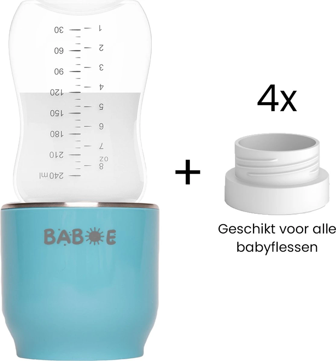 Baboe Draagbare Baby Flessenwarmer Voor Onderweg – Blauw – Incl. 4 Adapters - Geschikt Voor Alle Babyflessen 1 Baboe Draagbare Baby Flessenwarmer Voor Onderweg – Blauw – Incl. 4 Adapters - Geschikt Voor Alle Babyflessen
