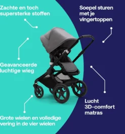 Bugaboo Fox3 Kinderwagen - Black/Grey Melange 15 Bugaboo Fox3 Kinderwagen - Black/Grey Melange -Babyproducten Winkel 1123x1200 6