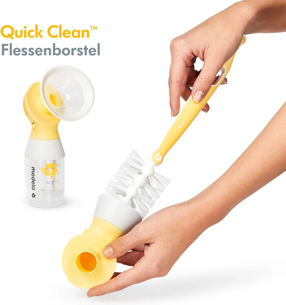 Medela Quick Clean Flessenborstel Met Speenreiniger En Standaard - Flexibele Borstel - Hygiënisch Wegzetten 6 Medela Quick Clean Flessenborstel Met Speenreiniger En Standaard - Flexibele Borstel - Hygiënisch Wegzetten - Afbeelding 6