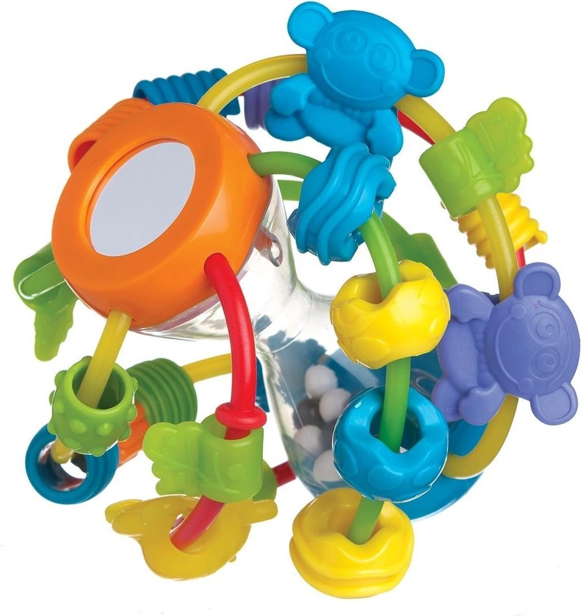 Playgro Speel En Leerbal - Grijp- En Bijtspeelgoed - Klikklak Geluiden - Spiegeltje - Kralen - Cilinder Met Rattelende Ballen 1 Playgro Speel En Leerbal - Grijp- En Bijtspeelgoed - Klikklak Geluiden - Spiegeltje - Kralen - Cilinder Met Rattelende Ballen