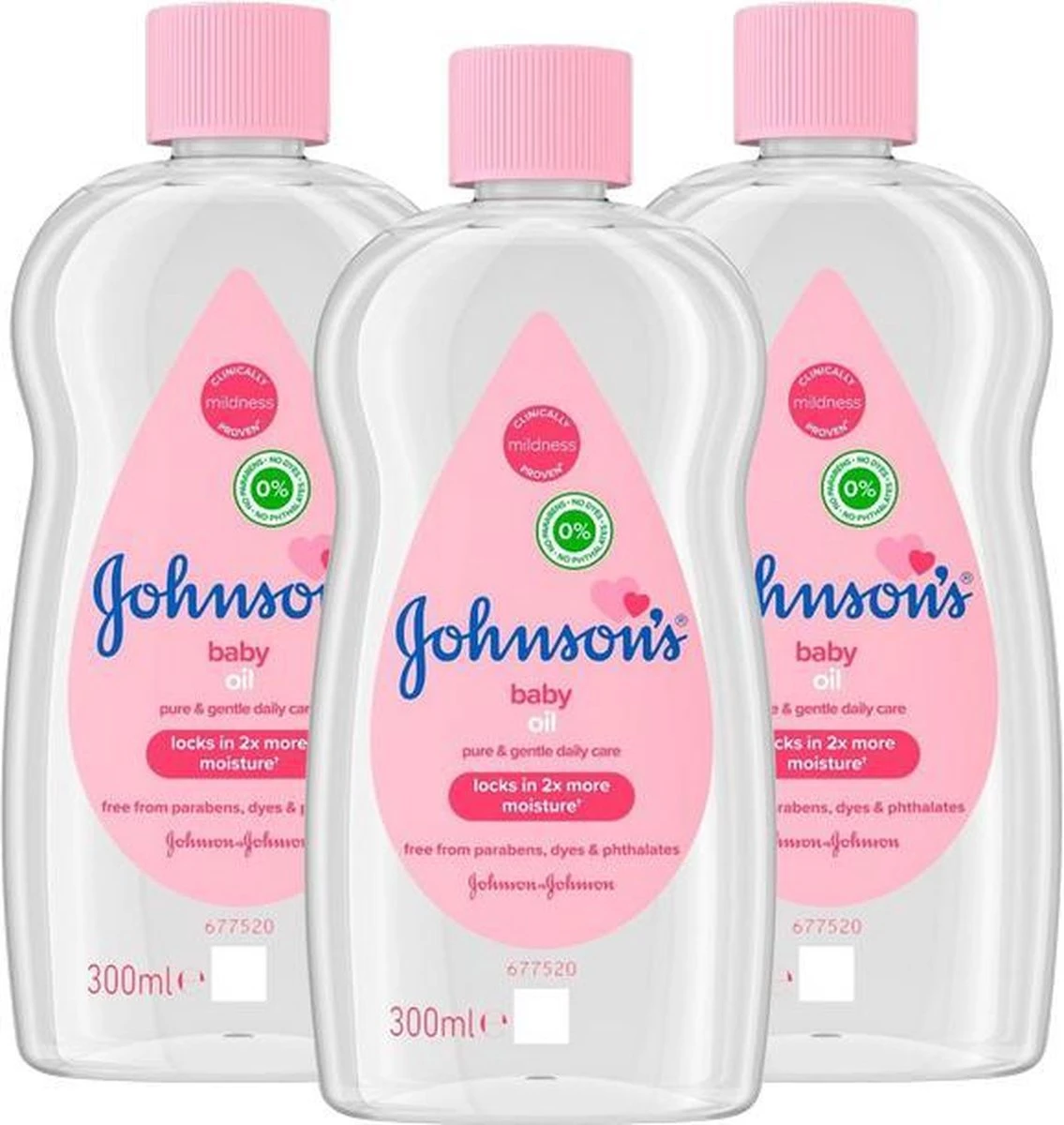 Johnson's Baby Olie 3 X Normaal 300ml- Voordeelverpakking 1 Johnson's Baby Olie 3 X Normaal 300ml- Voordeelverpakking
