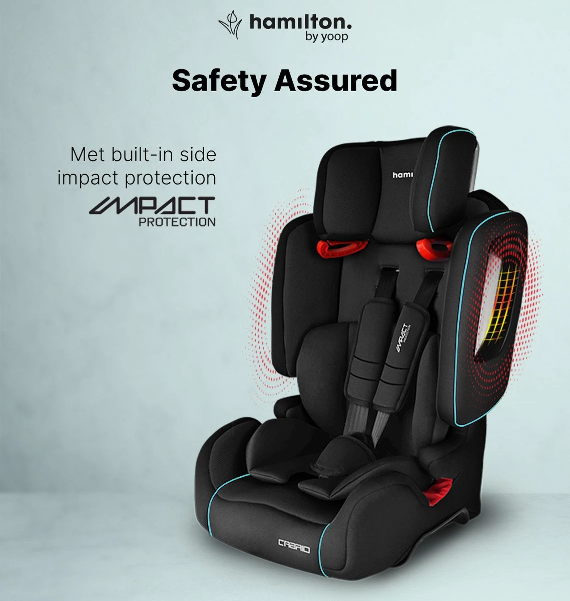 Hamilton By Yoop Cabrio Premium Opvouwbare Autostoel – Veilig, Comfortabel En Lichtgewicht Autozitje – Groep I, II, III Autostoeltje Voor 9 Maanden Tot 12 Jaar – Neon Blauw – ISOFIX Kliksysteem - 1e Opvouwbare Autostoel Ter Wereld - Zwart/Neon Blauw 4 Hamilton By Yoop Cabrio Premium Opvouwbare Autostoel – Veilig, Comfortabel En Lichtgewicht Autozitje – Groep I, II, III Autostoeltje Voor 9 Maanden Tot 12 Jaar – Neon Blauw – ISOFIX Kliksysteem - 1e Opvouwbare Autostoel Ter Wereld - Zwart/Neon Blauw - Afbeelding 4