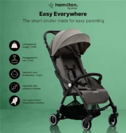 Hamilton By Yoop X1 Plus Buggy – Nieuw, Hoger, Uitgebreider 2023 Model – Premium Stroller Met One Hand Folding Technologie – Grijs – Lichte, Verstelbare En Wendbare Kinderwagen Met Vele Gemakken -Babyproducten Winkel 1140x1200 6