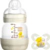 Mam Easy Anti Colic Zuigfles 130ml | Wit Met Fopspeen | Vanaf 0 Maanden | Ideale Drinkfles In Combinatie Met Borstvoeding