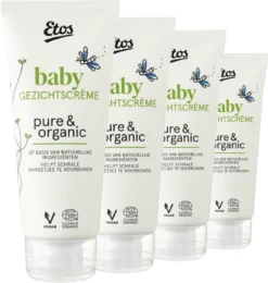 Etos Baby Gezichtscreme - Pure & Organic - Vegan - 4 X 100ML