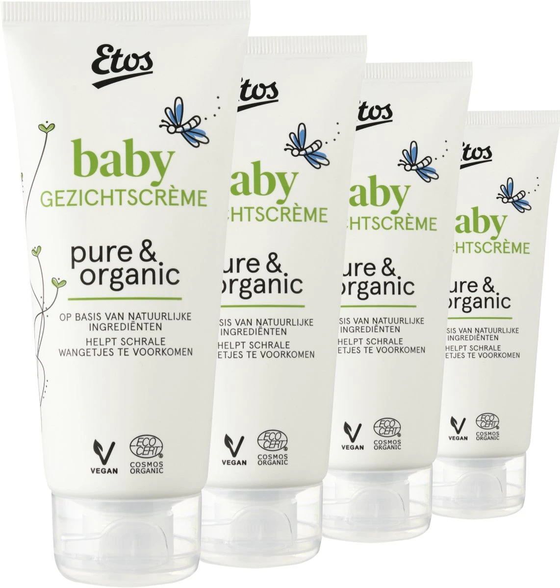 Etos Baby Gezichtscreme - Pure & Organic - Vegan - 4 X 100ML 1 Etos Baby Gezichtscreme - Pure & Organic - Vegan - 4 X 100ML