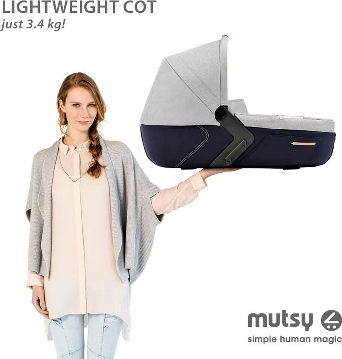 MUTSY - IGO - Kinderwagen - Onderstel: Heritage Green Blue I2 - Reiswieg: IGO Midnight 9 MUTSY - IGO - Kinderwagen - Onderstel: Heritage Green Blue I2 - Reiswieg: IGO Midnight - Afbeelding 9