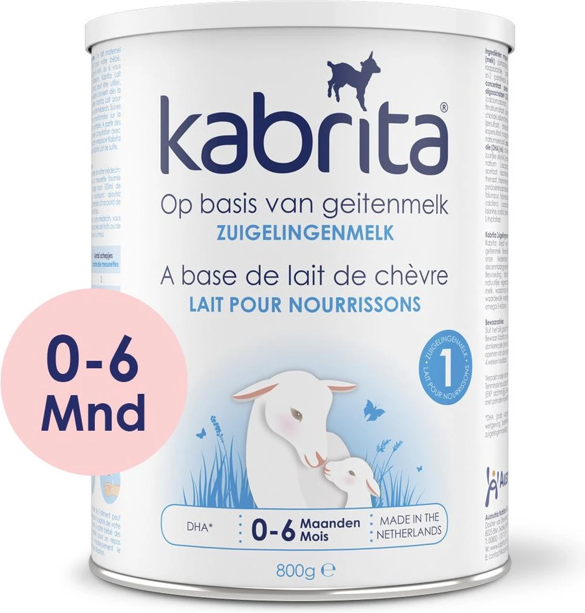 Kabrita 1 Zuigelingenmelk - Zuigelingenvoeding 0-6 Maanden - 800g 1 Kabrita 1 Zuigelingenmelk - Zuigelingenvoeding 0-6 Maanden - 800g