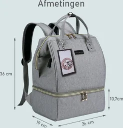 Rose & Ollie Kolftas Rugtas Grijs - Koeltas Moedermelk 14 Rose & Ollie Kolftas Rugtas Grijs - Koeltas Moedermelk -Babyproducten Winkel 1155x1200 4