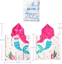 JAXY Badcape Baby - Badcape - Baby Badjas - Omslagdoek - Omslagdoek - Baby Handdoek Met Capuchon - Strandhanddoek - Badponcho - Poncho Handdoek - Microfiber - 60x90cm - Blauwe Zeemeermin -Babyproducten Winkel 1156x1200 1