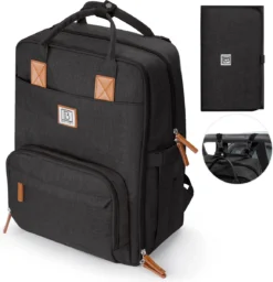 Brisby Slijtvaste Luiertas – Verzorgingstas – Met Buggymontage - Zwart