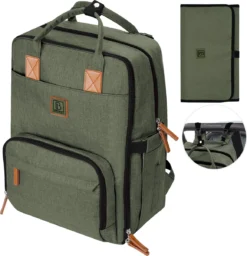 Brisby Slijtvaste Luiertas – Verzorgingstas – Met Buggymontage - Groen