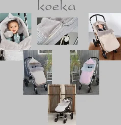Koeka Oslo Voetenzak Voor Buggy - Wafelstof Met Teddy - Grijs -Babyproducten Winkel 1161x1200 7
