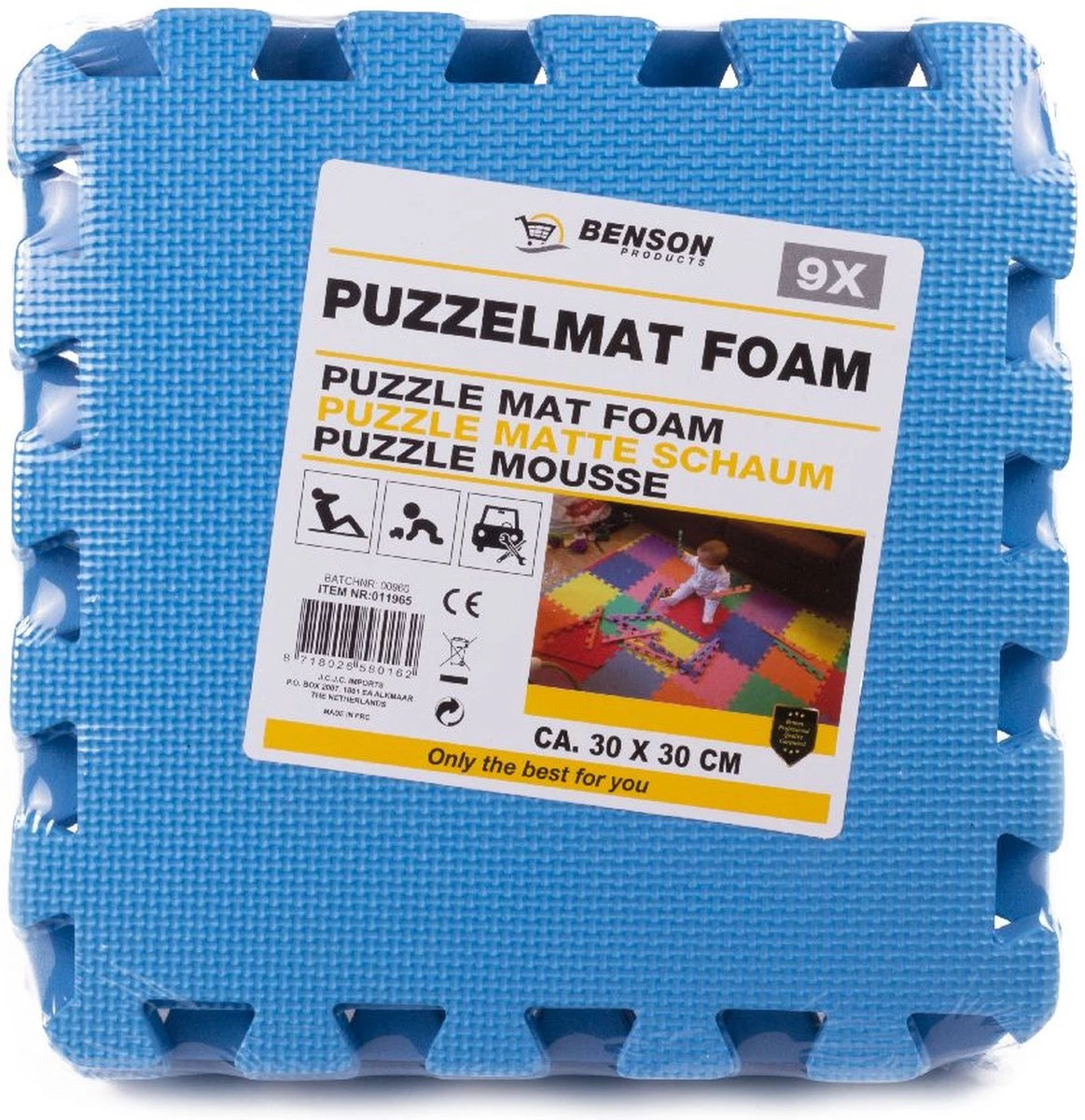 Benson 9 Stuks Zwarte Puzzel Vloertegels Foam 30 X 30 Cm - Puzzel Speelmat - Baby/peuter Speelgoed Matten 8 Benson 9 Stuks Zwarte Puzzel Vloertegels Foam 30 X 30 Cm - Puzzel Speelmat - Baby/peuter Speelgoed Matten - Afbeelding 8