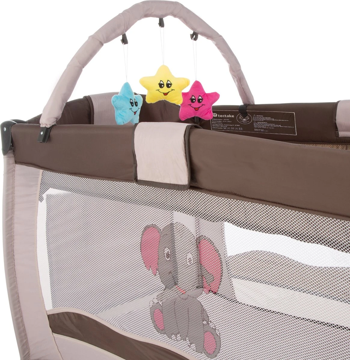 Tectake - Reisbedje Babybed Campingbed Dodo - 132x75x104cm Incl. Aankleedkussen En Draagtas - Bruin - 402203 8 Tectake - Reisbedje Babybed Campingbed Dodo - 132x75x104cm Incl. Aankleedkussen En Draagtas - Bruin - 402203 - Afbeelding 8