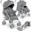 Lionelo Irma - Buggy - Wandelwagen- Lichte 7kg - Tot 15 Kg - Geveerde Wielen - 360° - Tot 5 Jaar - Opbergmand - Verstelbare Handgreep - Snel Inklapsysteem - Compact Formaat
