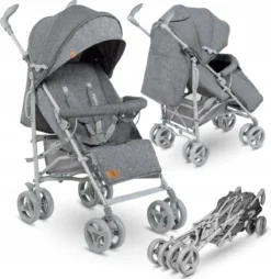 Lionelo Irma - Buggy - Wandelwagen- Lichte 7kg - Tot 15 Kg - Geveerde Wielen - 360° - Tot 5 Jaar - Opbergmand - Verstelbare Handgreep - Snel Inklapsysteem - Compact Formaat