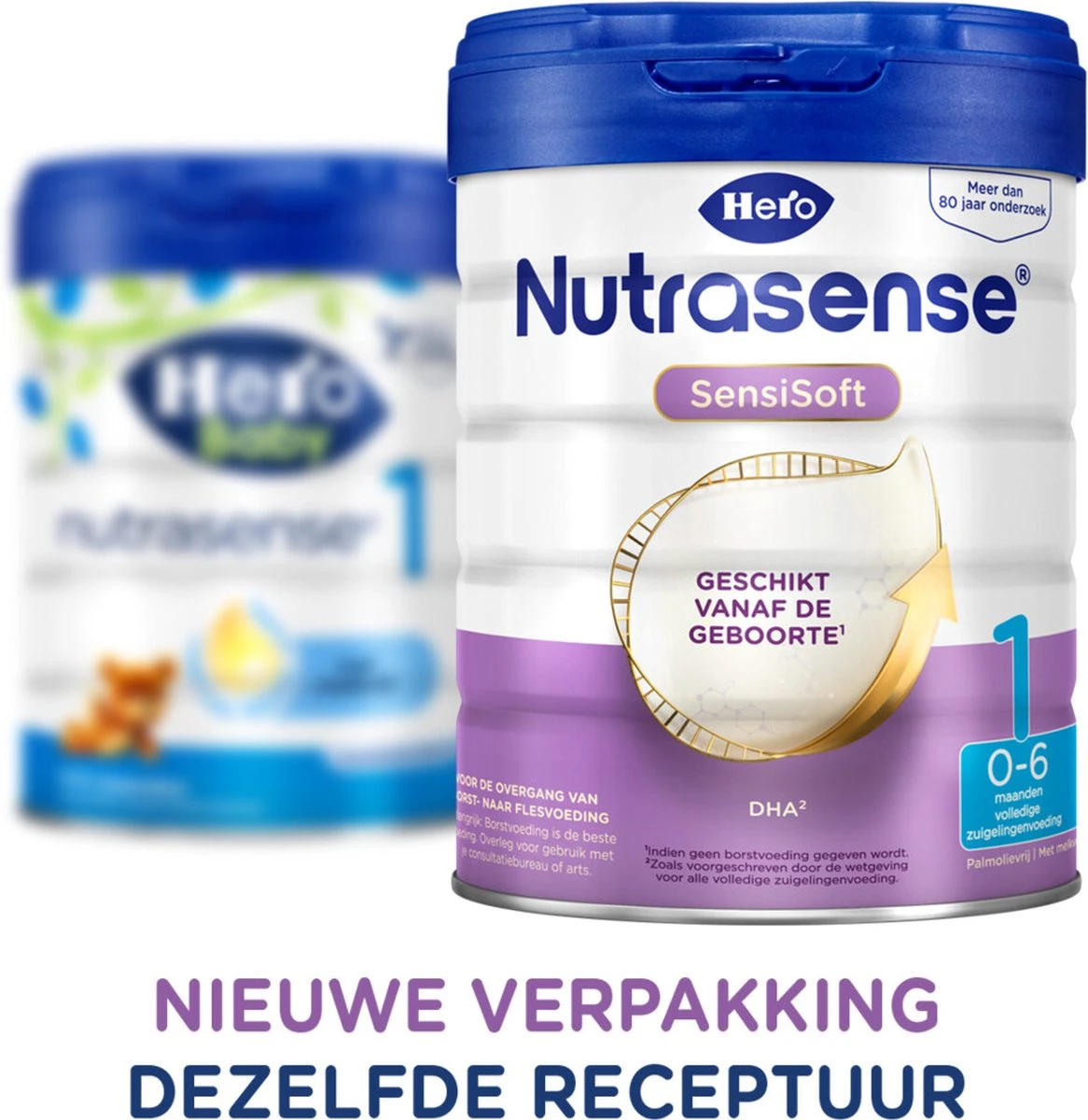 Hero Nutrasense SensiSoft Zuigelingenvoeding 1 - Flesvoeding Van 0 Tot 6 Maanden - 3 X 800 Gram - Met Melkvet - Palmolie Vrij 2 Hero Nutrasense SensiSoft Zuigelingenvoeding 1 - Flesvoeding Van 0 Tot 6 Maanden - 3 X 800 Gram - Met Melkvet - Palmolie Vrij - Afbeelding 2