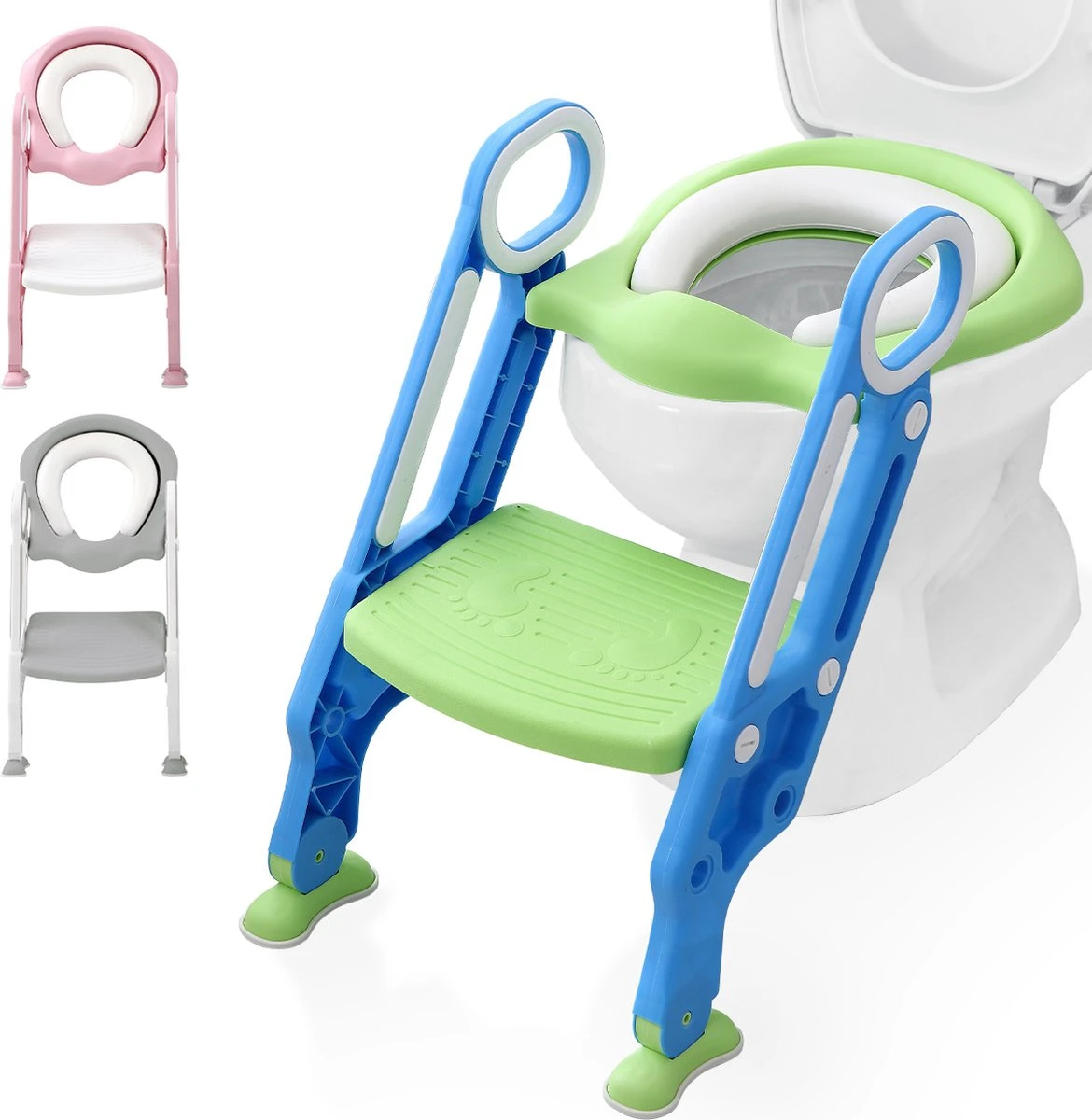 LifeGoods WC Verkleiner Met Trapje - Trainer Met Opstapje - 2 Tot 7 Jaar - Groen/Blauw 1 LifeGoods WC Verkleiner Met Trapje - Trainer Met Opstapje - 2 Tot 7 Jaar - Groen/Blauw