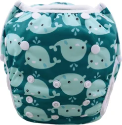 Merkloos Zwemluier - Walvissen Print - 5-15 Kg