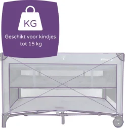 Prénatal Luxe Campingbedje Met Bodemverhoger - Inklapbaar Baby Campingbed - Reisbedje Met Wieltjes En Kruipluik - Inclusief Bodemmatras - 120 X 60 Cm - Grijs -Babyproducten Winkel 1174x1200 11