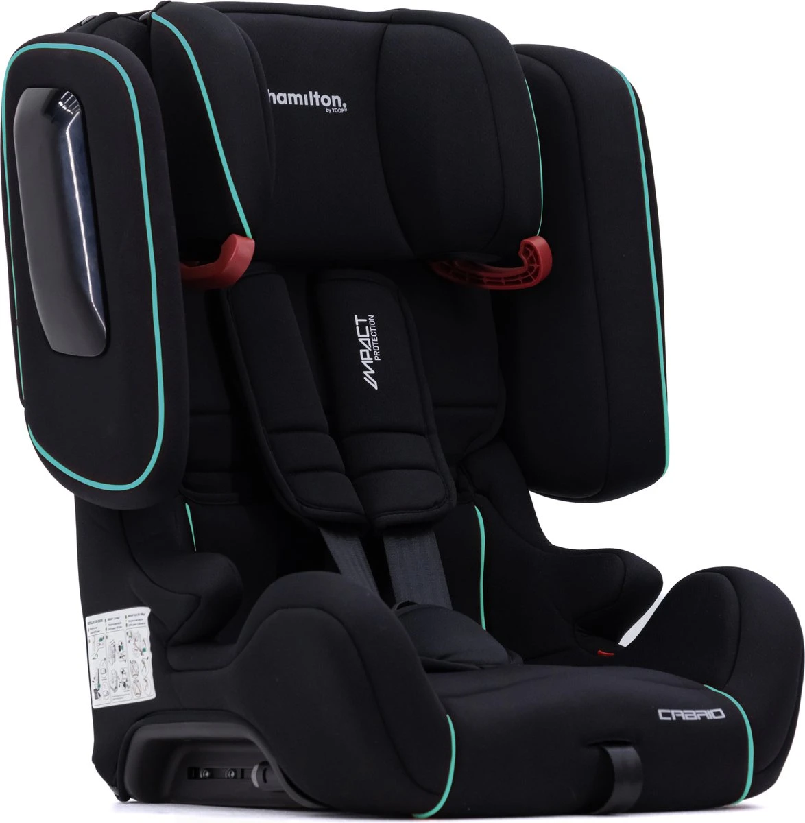 Hamilton By Yoop Cabrio Premium Opvouwbare Autostoel – Veilig, Comfortabel En Lichtgewicht Autozitje – Groep I, II, III Autostoeltje Voor 9 Maanden Tot 12 Jaar – Neon Blauw – ISOFIX Kliksysteem - 1e Opvouwbare Autostoel Ter Wereld - Zwart/Neon Blauw 9 Hamilton By Yoop Cabrio Premium Opvouwbare Autostoel – Veilig, Comfortabel En Lichtgewicht Autozitje – Groep I, II, III Autostoeltje Voor 9 Maanden Tot 12 Jaar – Neon Blauw – ISOFIX Kliksysteem - 1e Opvouwbare Autostoel Ter Wereld - Zwart/Neon Blauw - Afbeelding 9