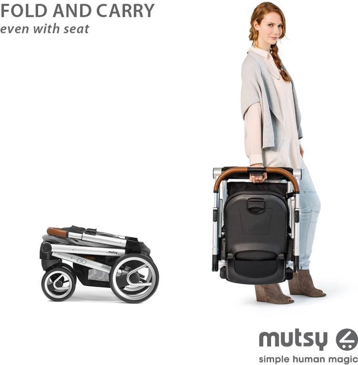 MUTSY - IGO - Kinderwagen - Onderstel: Heritage Green Blue I2 - Reiswieg: IGO Midnight 8 MUTSY - IGO - Kinderwagen - Onderstel: Heritage Green Blue I2 - Reiswieg: IGO Midnight - Afbeelding 8