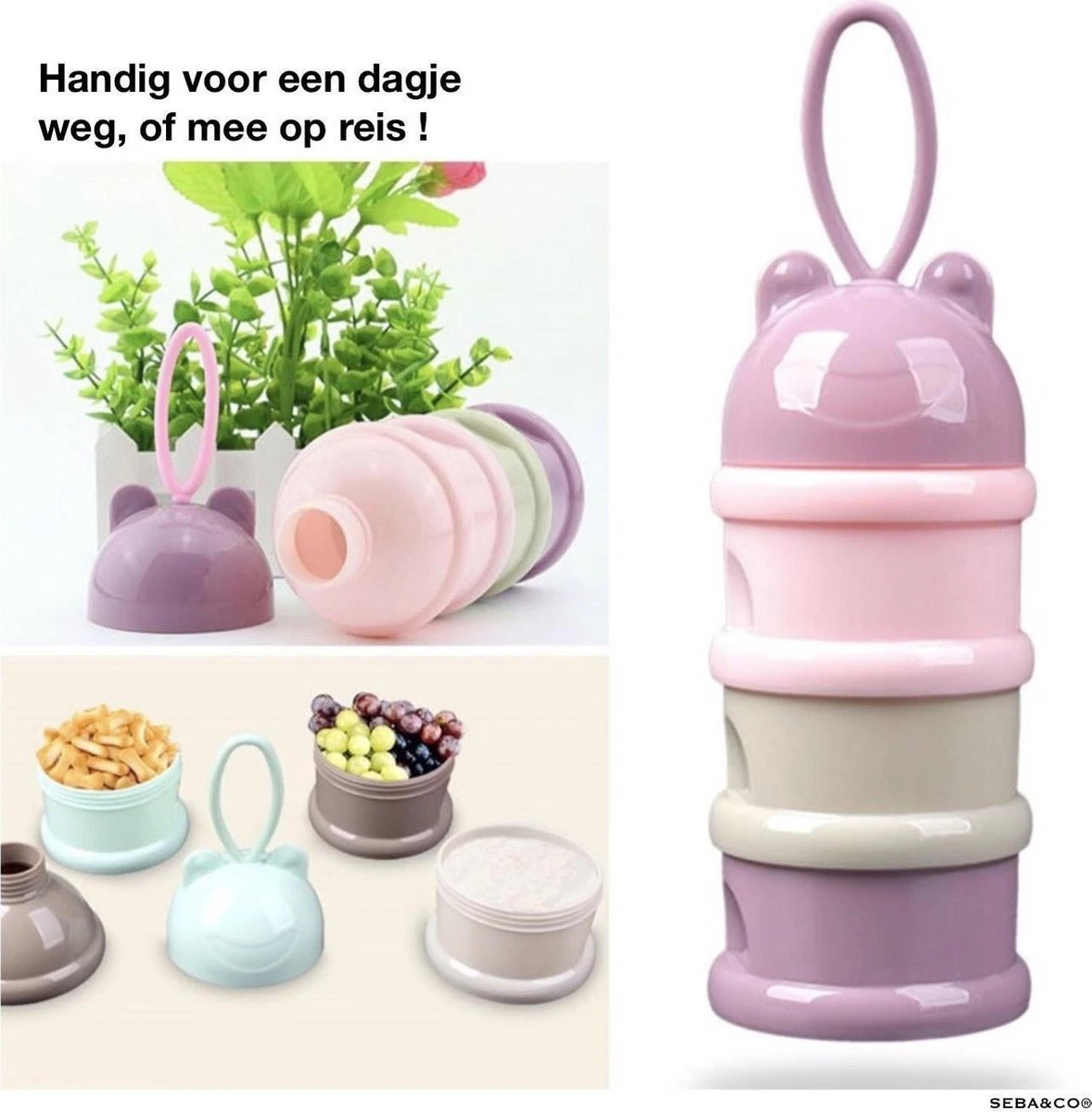 Melkpoeder Doseerdoosjes · PAARS · Melkpoeder Bewaarbakjes · Melkpoeder Toren · BPA FREE 4 Melkpoeder Doseerdoosjes · PAARS · Melkpoeder Bewaarbakjes · Melkpoeder Toren · BPA FREE - Afbeelding 4