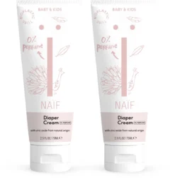 Naïf Billencrème Met Zink - Parfumvrij - Baby En Kids - 2 X 75ml - Met Natuurlijke Ingrediënten