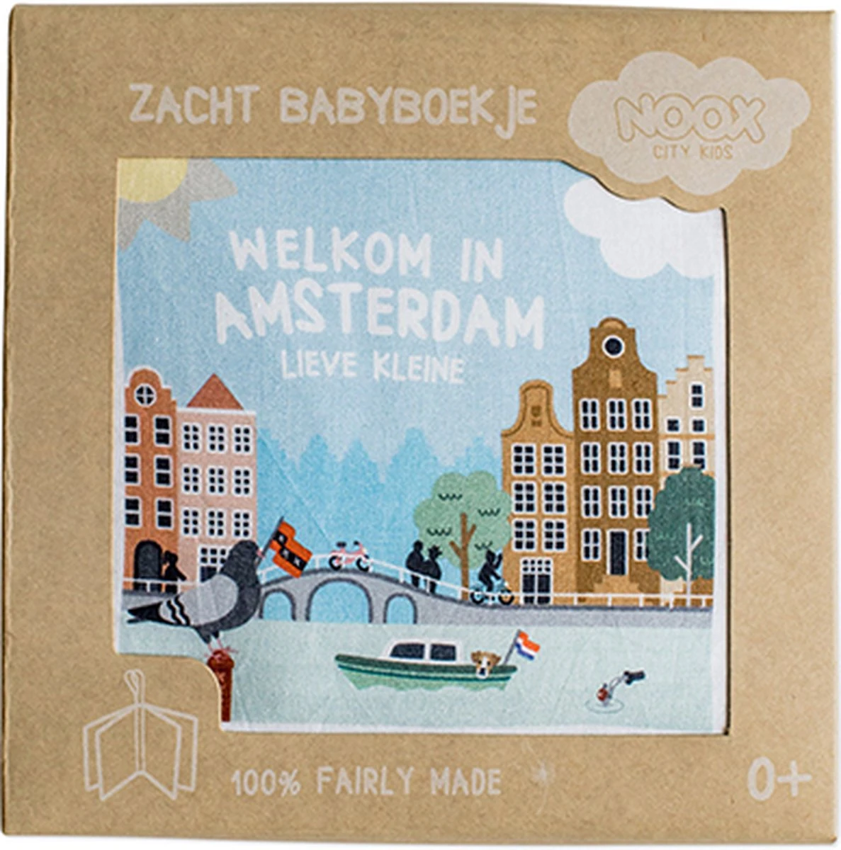 Zacht Babyboekje Amsterdam - 100% Katoen - Fairly Made - In Mooie Geschenkverpakking - Duurzaam En Origineel Kraamcadeau 2 Zacht Babyboekje Amsterdam - 100% Katoen - Fairly Made - In Mooie Geschenkverpakking - Duurzaam En Origineel Kraamcadeau - Afbeelding 2