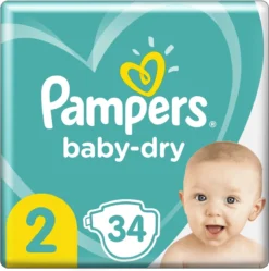 Pampers® Pampers Baby-Dry - Maat 2 (4-8kg) - 34 Luiers 25 Pampers® Pampers Baby-Dry - Maat 2 (4-8kg) - 34 Luiers -Babyproducten Winkel 1188x1200
