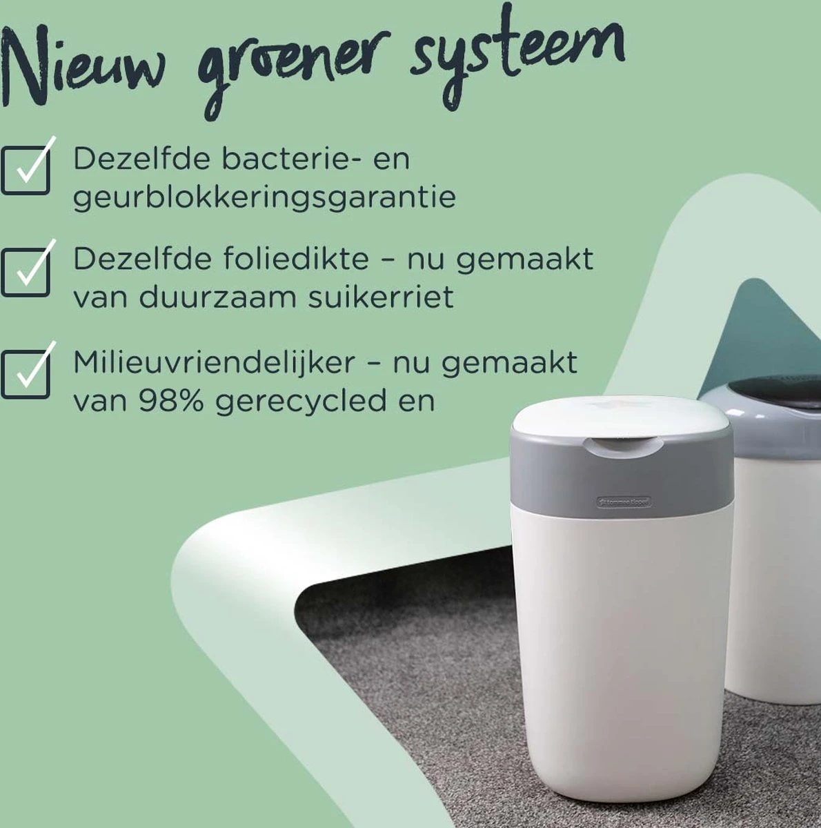 Tommee Tippee Milieuvriendelijke Twist & Click Luieremmer - Met 1 Navulcassette - Blauw 7 Tommee Tippee Milieuvriendelijke Twist & Click Luieremmer - Met 1 Navulcassette - Blauw - Afbeelding 7